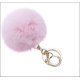 thumbnail image 4 of Llavero Pompón en Pelo, Suave al Tacto - Rosa Pálido, 4 of 4