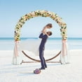 thumbnail image 4 of Costway 7.4 FT Round Wedding Arch Wooden Arbor Backdrop Stand with Triangular-Shaped Base, 4 of 10