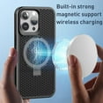 thumbnail image 3 of compatible iPhone 13 Skin Feel PC+TPU Cooling Magnetic Magsafe Phone Case with Stand Cheap and fine, 3 of 4