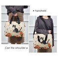 thumbnail image 6 of FORMRS 16" Laptop Sleeve Bag Carrying Case with Handle Travel Shoulder Briefcase, Gray Cartoon Halloween Cat, 6 of 8