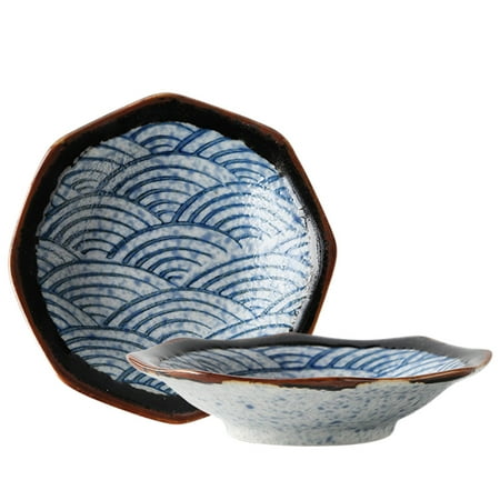 

2pcs Ceramics Seasoning Saucers Japanese Style Seasoning Dishes Condiment Dishes