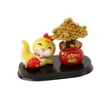 thumbnail image 4 of Figura de serpiente para 2025, figura animal, regalo de recuerdo, serpiente del zodiaco chino, resina. con pescado, 4 of 9
