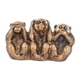 thumbnail image 5 of flameer Monkey Figurines, See No Evil Hear No Evil Speak No Evil, Monkeys Statue Accents Bronze, 5 of 8