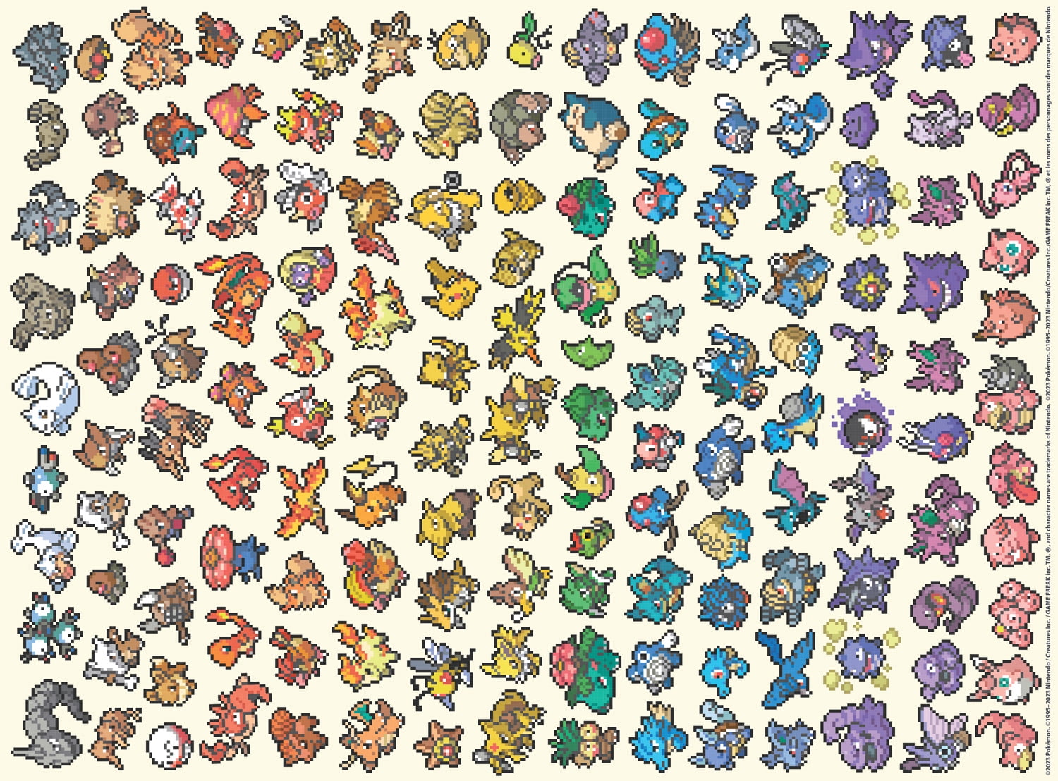 Buffalo Games 1000-Piece Pokemon Pixel Rainbow Adult Interlocking Jigsaw Puzzle