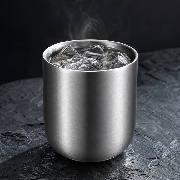 Double Wall Insulated Stainless Steel Cup, Indestructible Metal Tumbler for Coffee, Tea, and Cold Drinks, 3.14×2.75×1.57 Inch, Ideal for Home, Office, Travel