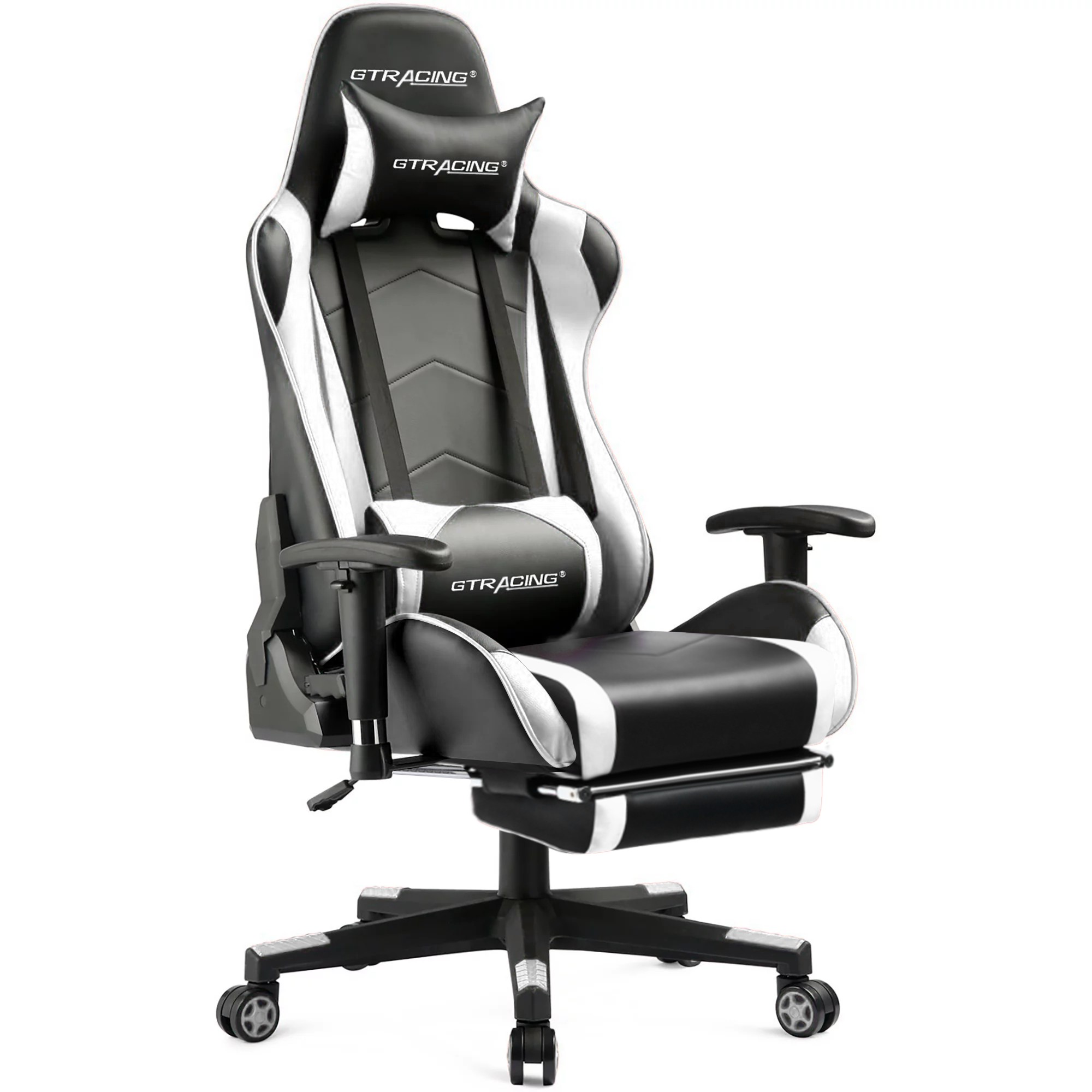 GTRACING Gaming Chair Office Chair PU Leather with Footrest&Adjustable