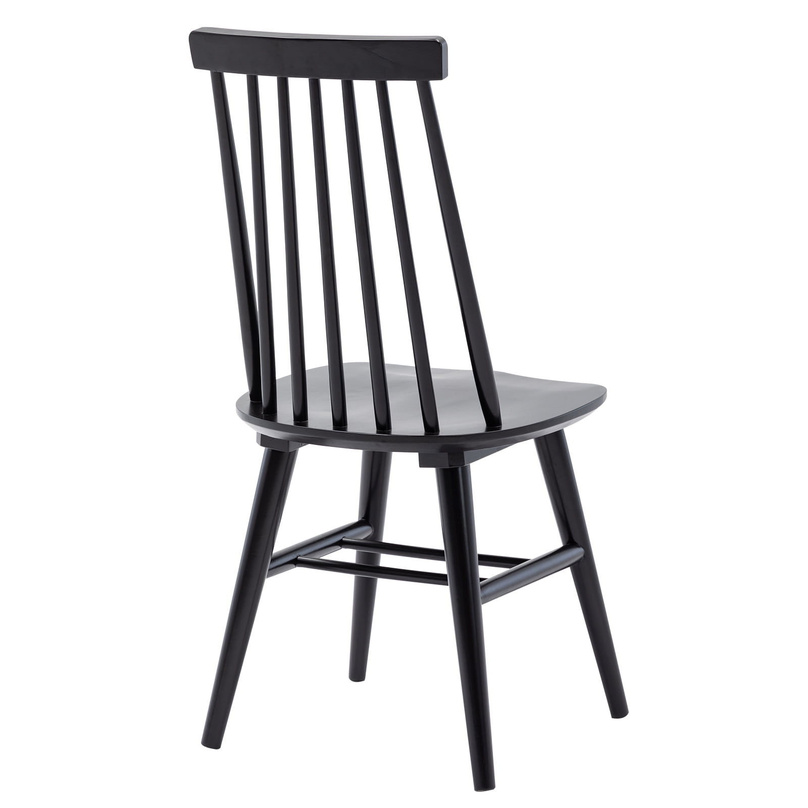 Duhome Elegant Lifestyle Dining Chairs Set of 2, Wood Dining Room Chairs Slat Spindle Back Kitchen Room Chair Windsor Chairs, Black