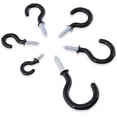thumbnail image 4 of Black 90 Pack Screw-On Cup Hooks, Vinyl Coated, 6 Sizes, 4 of 5