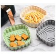 thumbnail image 4 of 2PCS Air Fryer Silicone Baking Tray Reusable Square Air Fryer Pan Silicone Mold Microwave Pads Baking Mat Pot Tray,D, 4 of 5