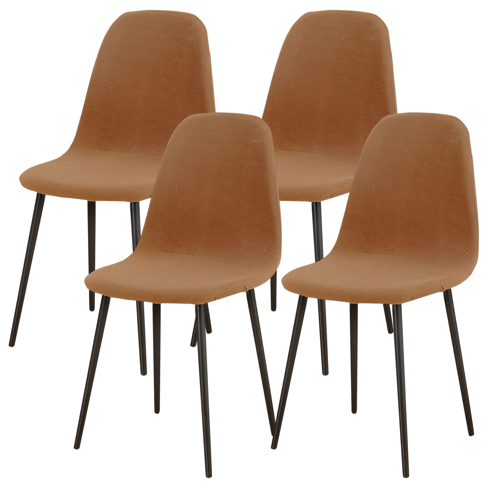KBOOK Mid Century Shell Chair Cover Solid Print Armless Stretch Chair ...