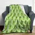 thumbnail image 6 of LHSHID Pickle Blanket for Girls 40x50 Inches Flannel Blankets Soft Fuzzy Plush Throws Gift Green Funny Throw Blanket for Couch Sofa, 6 of 8