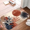 thumbnail image 3 of 1pc Tropical Plant and Geometric Absorbent Non-Slip Bathroom Thickened Flannel Rug Decor,Soft,Quick Drying,Suitable For Indoor/outdoor Use,Bathrooms,Bedrooms,Kitchens,Terrace,Laundry Rooms,16"x24", 3 of 9