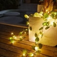 thumbnail image 6 of Lighted Artificial Eucalyptus Garland 6.6FT 20 Lights Battery Operated Faux Vine Lights for Spring Wedding Backdrop Wall Decoration, 6 of 6