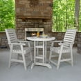 thumbnail image 2 of Highwood's 36" Round 3-pc Weatherly Dining Set - Counter Height, Outdoor, Eco-friendly, Synthetic Wood, 2 of 8