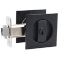thumbnail image 1 of Pocket Door Lock Black Door Hardware Anti-Theft Lock Contemporary Privacy Square Door Lock Sliding Door Lock with Keys, 1 of 6