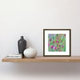 thumbnail image 2 of Abstract Lavender Flower Meadow in Bloom Modern Painting Square Wooden Framed Wall Art Print Picture 8X8 Inch, 2 of 4