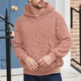 thumbnail image 4 of Chiccall Mens Fuzzy Hoodie Pullover Sweater Sweatshirts Casual Comfy Textured Drawstring Hooded Outerwear, 4 of 5