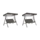 thumbnail image 1 of Columpio para 3 personas Cateissary con cubierta de asiento y toldo de sombra Gris, 1 of 6