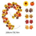 thumbnail image 5 of Fufafayo 3Pcs Thanksgiving Decor Artificial Maple Leaves Pumpkins Sunflowers Vines, Fall Autumn Hanging Garland for Home Mantel Fireplace, Thanksgiving Grapevine Swag for Party Table Centerpiece, 5 of 9