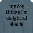 thumbnail image 3 of Instant Message - Dog Thinks I'm Delightful - Women's Racerback Tank Top, 3 of 6