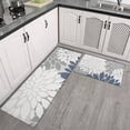 thumbnail image 2 of Blue Floral and Petal Pattern Kitchen Rugs Sets Of 2,Anti Fatigue Kitchen Mat Rugs Non Slip Washable,Decorative Kitchen Floor Mats for Kitchen,Sink,Laundry,17"x30"+17"x47", 2 of 7