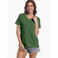 thumbnail image 3 of Womens Short Sleeve Round Neck Shirts Summer Top Fashion Basic Tee, 3 of 6