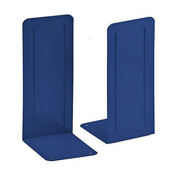 Acrimet Jumbo Premium Metal Bookends 9" (Heavy Duty) (Deep Blue Color) (1 Pair)