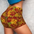 thumbnail image 4 of Lsque Vintage maple leaf autumn Pattern High Waisted Biker Shorts for Women-Tummy Control Fitness Athletic Workout Running Yoga Gym Shorts,Moisture-Wicking-Medium, 4 of 9