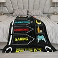 thumbnail image 6 of Gaming Throw Blanket Gamer Fleece Blanket for Kids Teens Boys,Super Soft Blanket Used for Bed Couch (Black,50×60 inches), 6 of 6