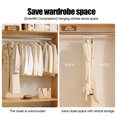 thumbnail image 4 of Hanging Clothes Storage Compressed Dustproof Cover for Wardrobe Polyester Beige Space Saving Organizer, 4 of 7