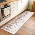 thumbnail image 2 of Spring Floral 2'x6' Runner Rugs for Hallway Kitchen Bedside Non Slip Washable, Red Gray Cherry Flowers Blossom Beige Entryway Rug Runners with Rubber Backing, Long Carpet Runner for Laundry Room, 2 of 8