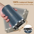 thumbnail image 4 of 13 floz Travel Coffee Tumbler Insulated with Lid, Coffee Mugs Spill Proof Leak Proof, Reusable Stainless Steel Vacuum Thermal Thermos Cup, Colorful Coffee Cup for Men and Women Hot & Cold Drinks, 4 of 6