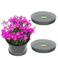thumbnail image 4 of Little Bear Peak Round Composite Plant SaucerTray (2Pack) 60percent Recycled Plastics & 40percent StoneWood Powder Water Catcher Recycle at End of Life Water Flowers, Light Gray, 8In, 4 of 4