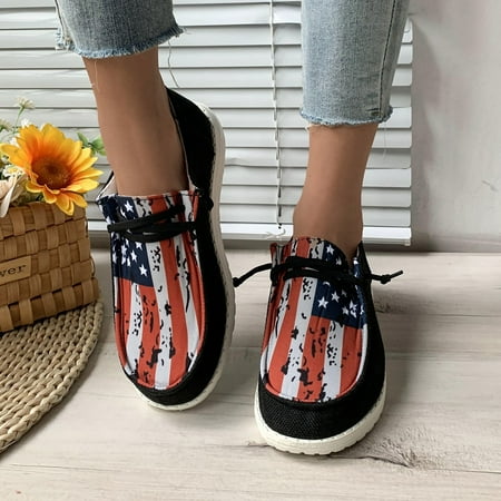 Shoes Canvas Sneakers for Women Slip-Ons Flats Ladies Loafers