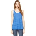 thumbnail image 2 of Bella Ladies Flowy Racerback Tank, XL, True Royal Marble, 2 of 5