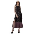 thumbnail image 1 of Moomaya Robe de Vacances pour Femmes en Rayonne, Col Licou, Sans Manches, Fente avant, Robe Imprimée, 1 of 4