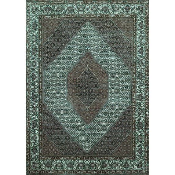 Ahgly Company Indoor Rectangle Persian Light Blue Traditional Area Rugs, 2' x 5'