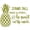 Gold, variant on Pineapple Quote - Vinyl Wall Decal 20"x18" - "Stand tall wear a crown, and be sweet on the inside" - Kitchen Home DÃ©cor