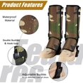 thumbnail image 2 of Polainas para piernas, 2 pares de polainas para botas Polainas impermeables para hombres y mujeres Tela Oxford antidesgarro para senderismo al aire libre Caminar Caza Esquí en la nieve Acamp, 2 of 5