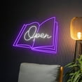 thumbnail image 3 of Handmadetneonsign Open Book Neon Sign, Book Open Shop Neon Light, Bookworm LED Light, Bookish Led, 3 of 5