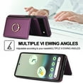 thumbnail image 5 of ELEHOLD Case for Google Pixel 6a,Business PU Leather Stand Case with Card Holder & Ring Holder,Deeppurple, 5 of 7