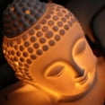 thumbnail image 2 of NUAHRHY Ceramic Buddha Head Oil Burner Melt Wax Warmer Diffuser Candle Holder, 2 of 9