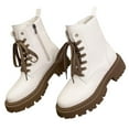 thumbnail image 2 of Bnwani Women Boots Ankle Toe High-Heel High Strap Comfortable Casual Boot Beige Size 7, 2 of 5