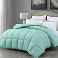 thumbnail image 3 of 500-TC Egyptian Cotton All Season Comforter for Adults Extra Large King Size 120" x 136" Inches, 1pc Comforter Box Stitched with 4 Corner Tabs, 300 GSM Comforter, (Aqua Blue), 3 of 7