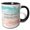 Black/White, variant on 3drose, Pain Grows Strength Typography - Pastel Strokes Motivational Quote, 11oz Two-tone Green Mug