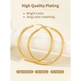 thumbnail image 6 of FindChic 60mm Hoop Earrings for Women Black Gold Plated Oversized Dangle Earrings Stainless Steel Loop Earrings, Valentines Day Gifts for Her with Box, 6 of 8