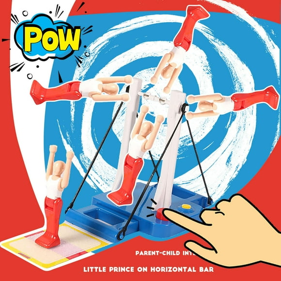 SIfdSeng Kindergarten Toys Gymnastics Machine Toys Board Game Games Parent Child Interaction Big Flip Gymnastics Horizontal Bar Little Toys Infant Toys for Travel One Year Old Toys for Traveling