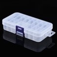 thumbnail image 2 of 10pcs Rectangle Polypropylene(PP) Bead Storage Container with Hinged Lid for Jewelry Small Accessories Clear 13.3x7.3x2.9cm, 2 of 5