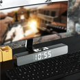 thumbnail image 2 of 1200mah Mirror Surface Speaker Multifunctional Bluetooth Alarm Soundbar For PC Smartphones Laptops, 2 of 9