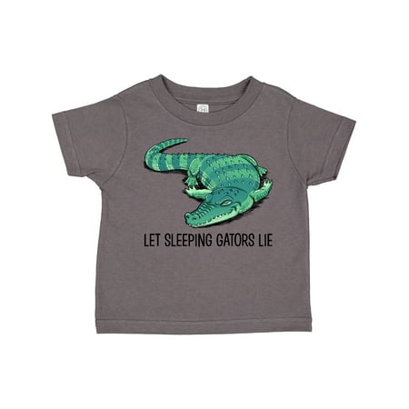 

Inktastic Funny Let Sleeping Gators Lie Green Alligator Design Gift Toddler Boy or Toddler Girl T-Shirt